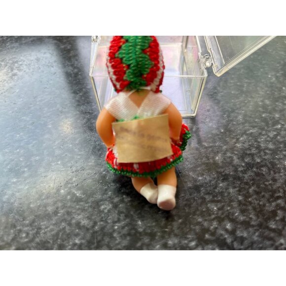 Vtg Miniature Baby Doll Hand Crocheted Costume Original Tag Box Made In Germany - Picture 8 of 9